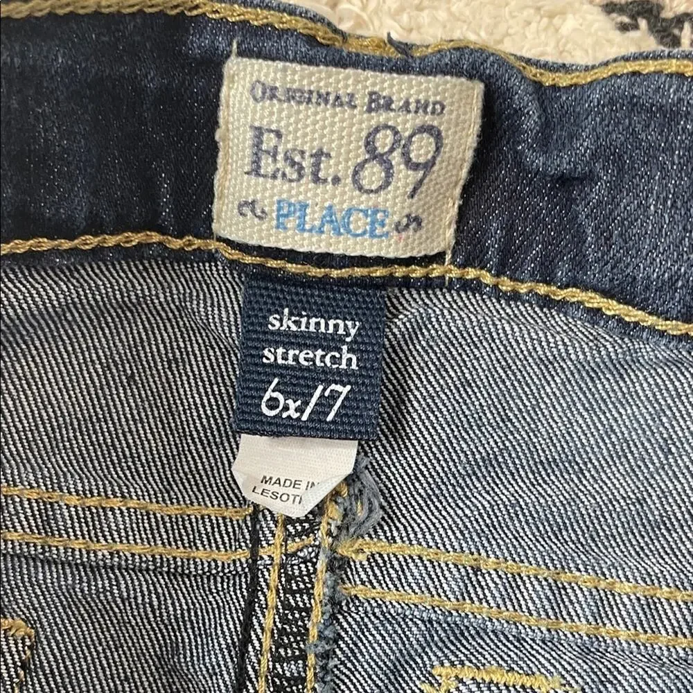 Children’s Place Dark Blue Skinny Stretch Jeans size 6x/7